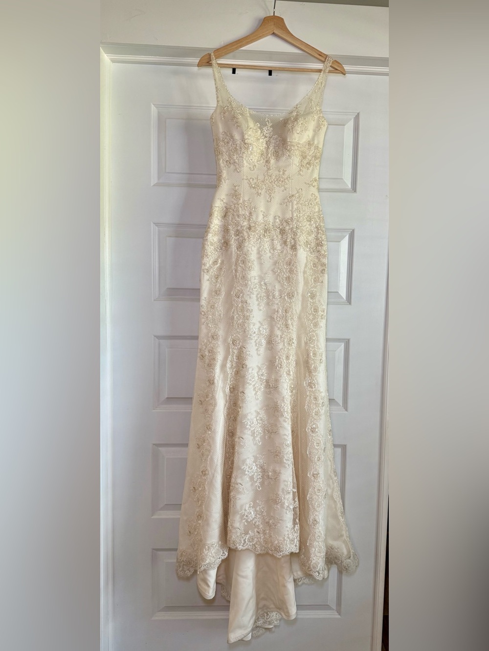 Pronovias Ivory Lace Mermaid Wedding Gown